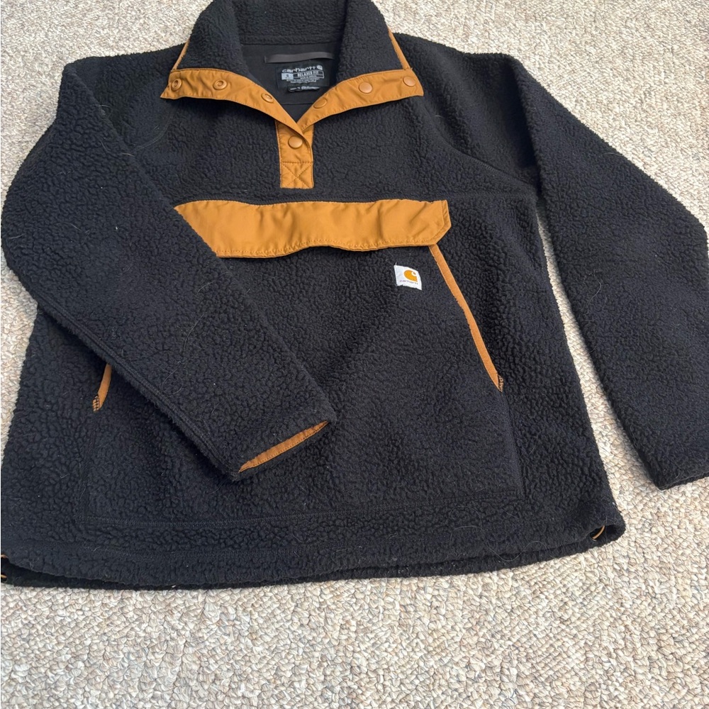 Women’s Carhartt Black and Brown Fleece Pullover